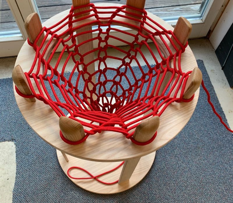 Webrahmen und Stricktrick